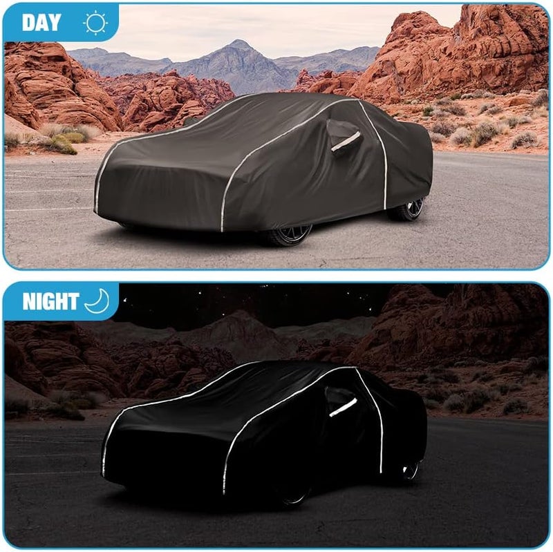 BERKSYDE Waterproof Car Cover Compatible for 1994-2024 Ford Mustang GT/Shelby/Cobra/Bullitt/Ecoboost/LX/Deluxe/Premium All Weather 6 Layers Full Car Cover with Storage Bag - Image 4